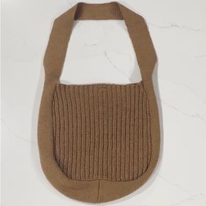 EUC Médium Brown Crochet Tote Bag